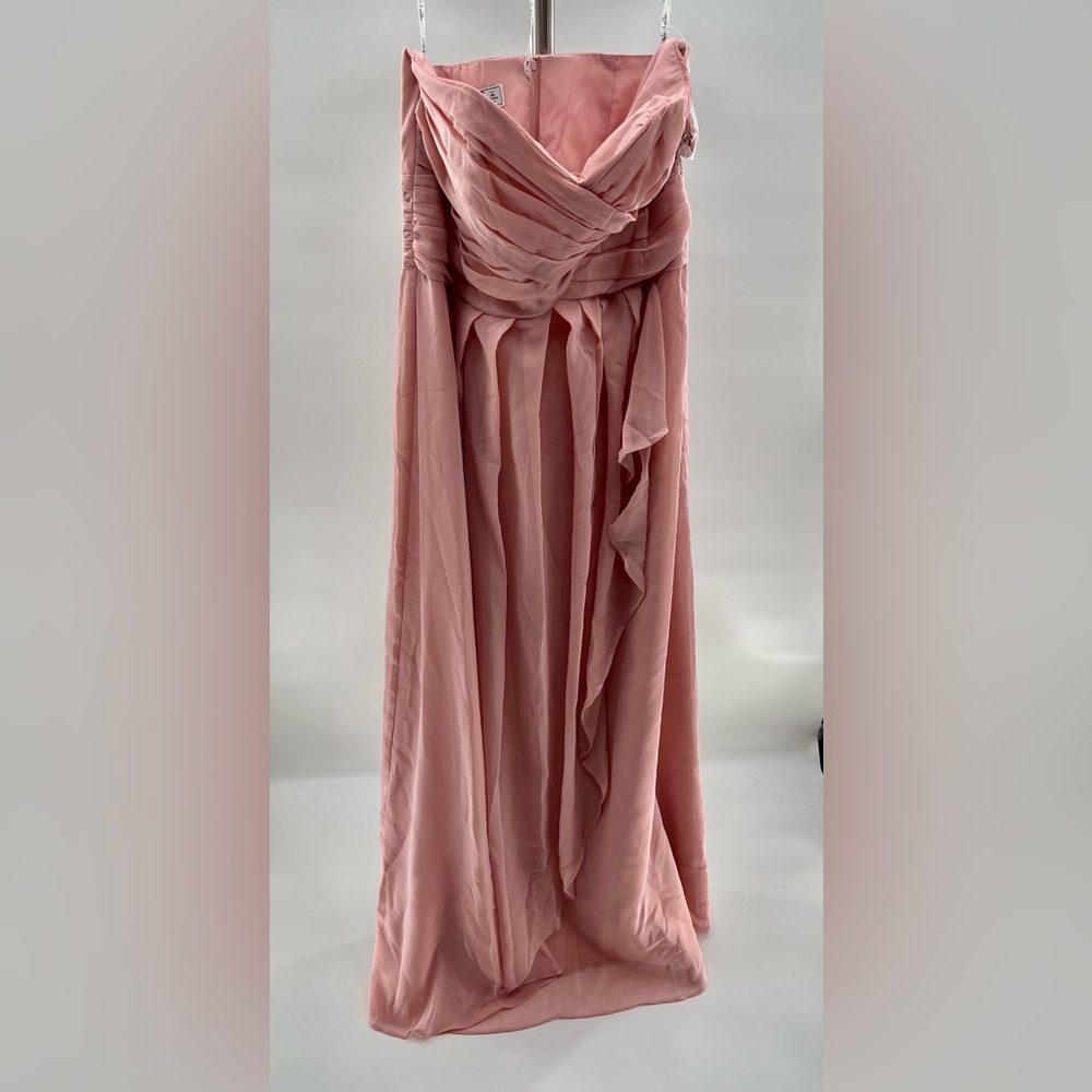 Celebrate DB Studio Strapless Long Chiffon Dress Size 14 Ballet Formal Wedding